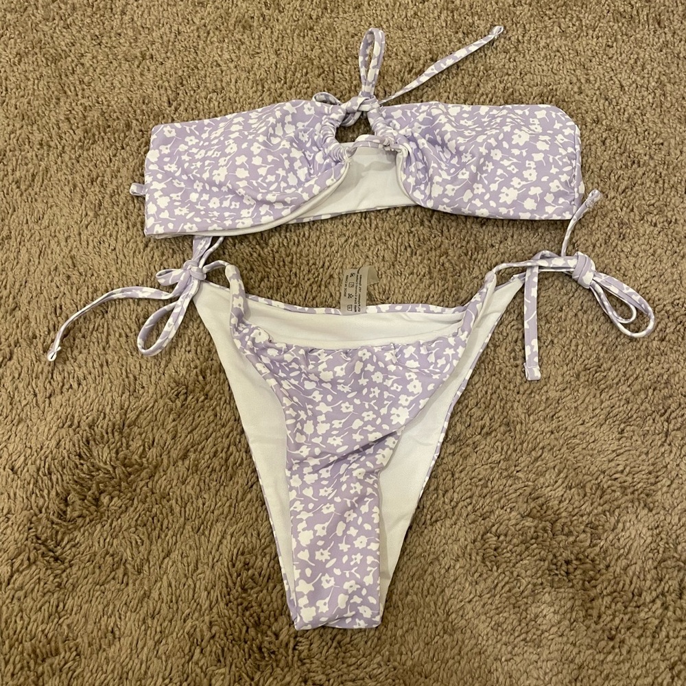 Lavender Ditsy Floral Bikini